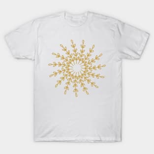 Foliage Pinwheel in Caramel and Cream T-Shirt